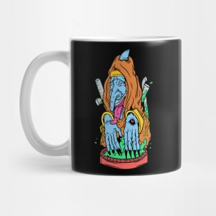 Dope witch cartoon illustration Mug